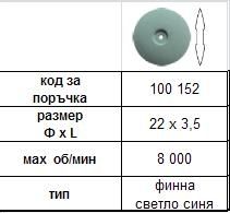 Silicon polishers for ceramic blue 22x3,5