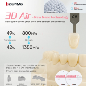 Циркониев диск GEMSTONE 3D AIR NANO TECHNOLOGY 98 x 16 mm D2